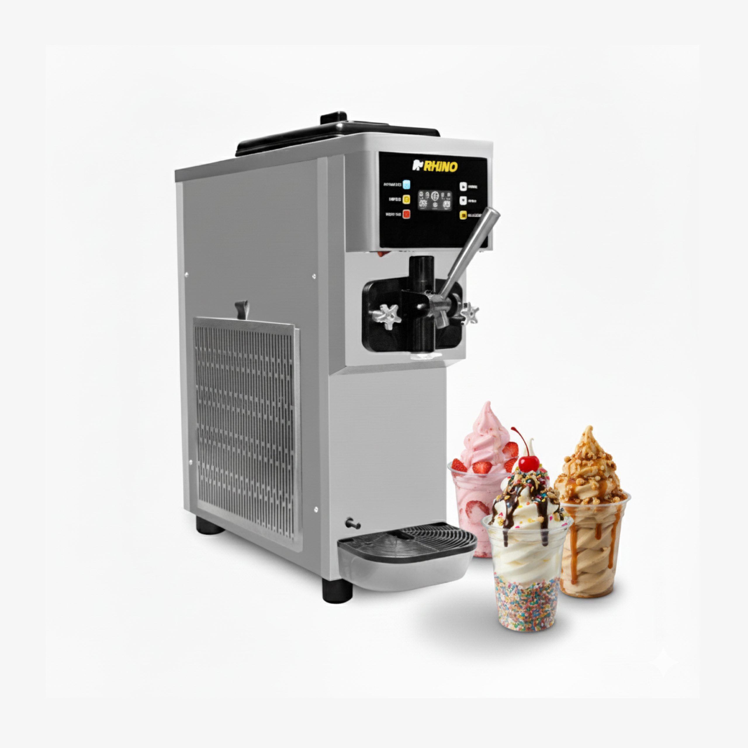 Máquina de helado de 10 litros Rhino para vender más formatos con la misma base